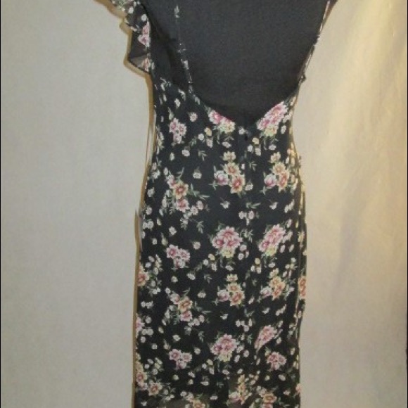 LULUS BLACK FLORAL PRINT MAXI DRESS - Picture 7 of 8